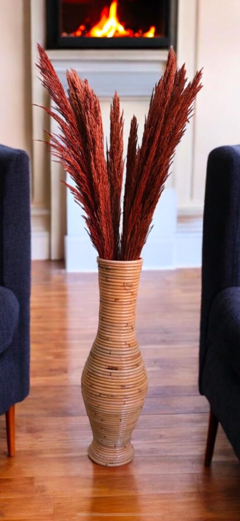 Rattan vazomuz:60 cm yüksekliğinde Ağız çapı:14 cm dir.