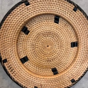 40 cm El Yapımı Rattan Tabak Seti (3’lü) – Bali Adası El İşçiliği-duvar tabağı