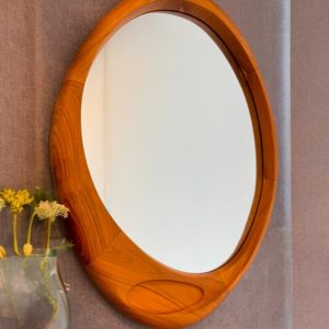 Asimetrik Masif Ahşap Ayna – 84 cm El Yapımı Dekoratif Duvar Aynası -Masif Ahşap Duvar Aynası(Copy) (Copy)