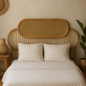 Rattan Çift Kişilik Baza Yatak Başlığı 160 cm (hazeranlı model) (Copy)